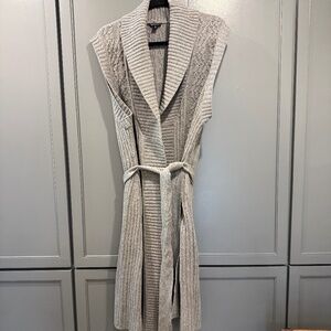 Lafayette 148 grey wool vest duster XL